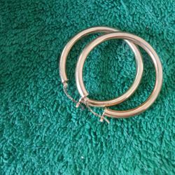 Gold Loop Hoop Earrings