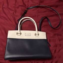 Navy & Cream Leather Kate Spade Bag