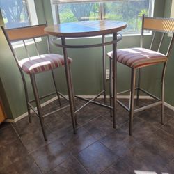 Tall table and chairs