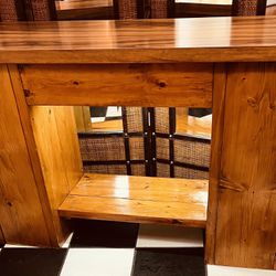 Handcrafted Tiger Oak Entryway Table/Console Table/Sofa Table.
