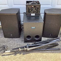 EV ELX 115P Speakers and Mackie SMS 1501 Sub