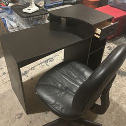 Black Desk And Chair
