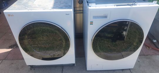 LG ThinQ Front-Load Washer and Dryer Set