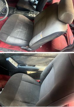 87-93 Mustang LX Gray Seats, $200 FIRM. I need some RED seats if ya have any!   Wear/tear on drivers seat as shown.  Need a steam cleaning.  They’re i