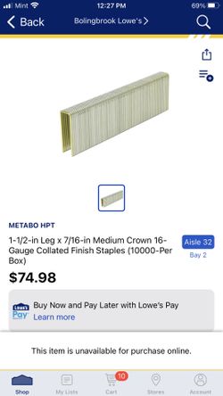 Brand New In Box Standard Crown Staples