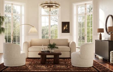 90" Honey Boucle Sofa (TOPORTO) $999 FREE LOCAL DELIVERY  CASH PRICE / NO TAXES  