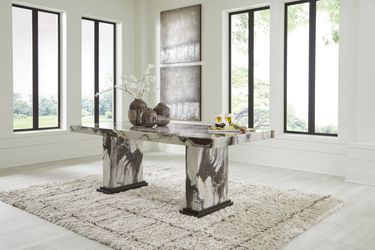Jeshina Dark Brown/Beige Dining Table