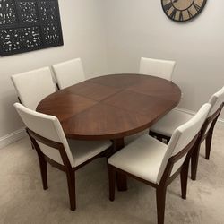 7 Piece Expandable Dining Table With Chairs