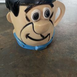 Vintage Fred Flintstone And Woody Woodpecker Plastic Cups