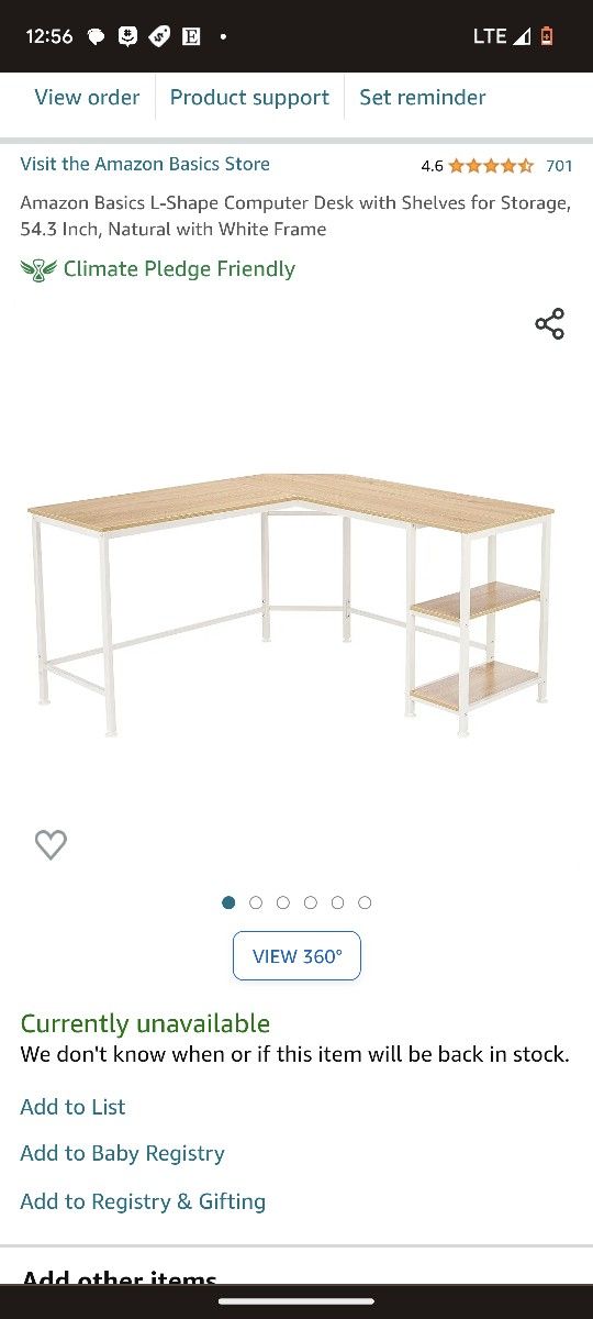 Used White L Desk