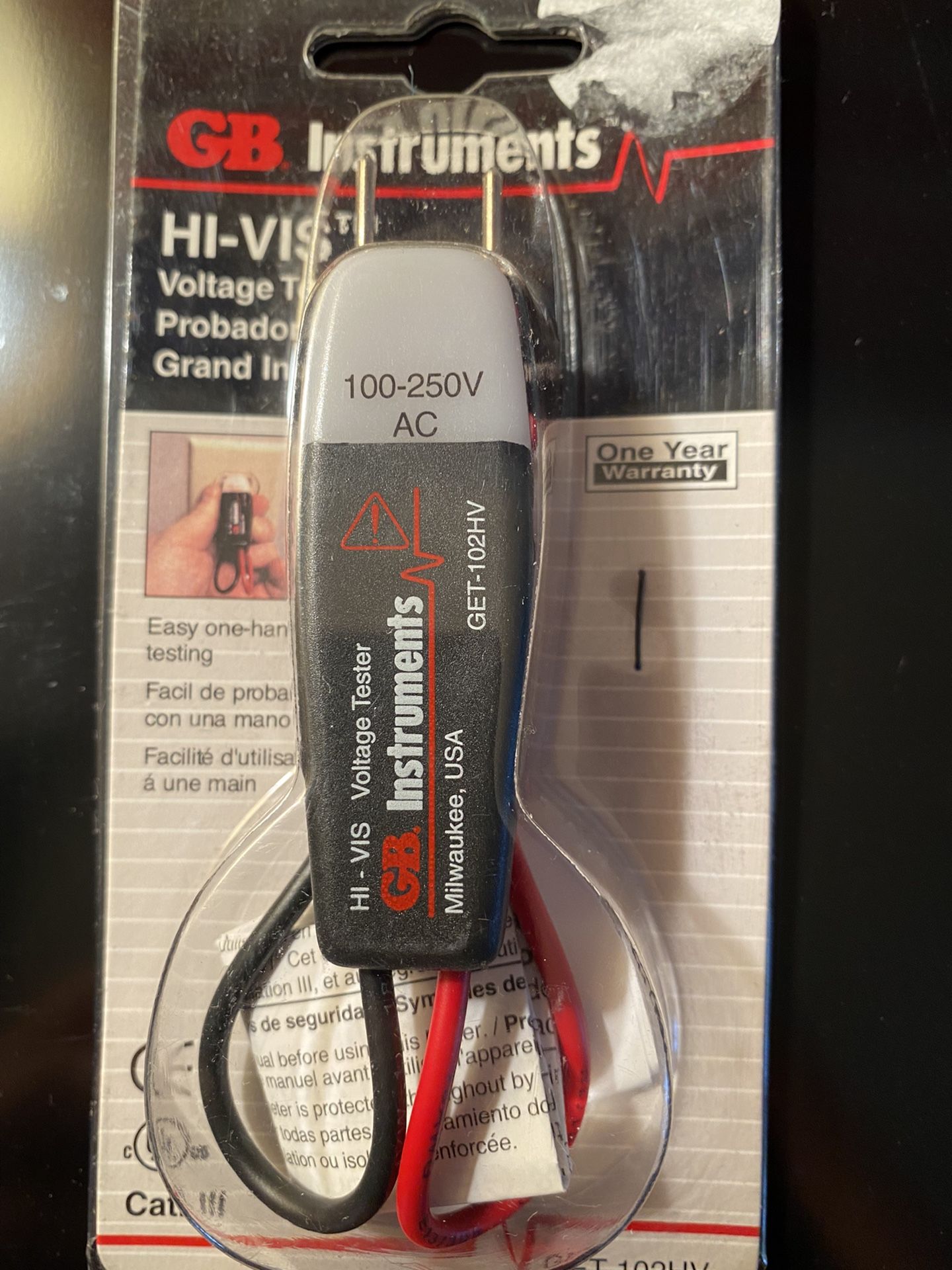 GB Instruments Hi-Vis Pocket Voltage Tester 