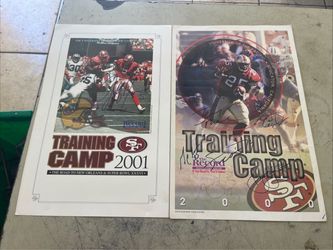 SF 49ers 2000 & 2001 Training Camp Promotional Poster11.5" x 17.5'