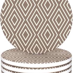 Coasters for Coffee Table, Ceramic Coasters for Drinks Absorbent with Cork Base Set If 6