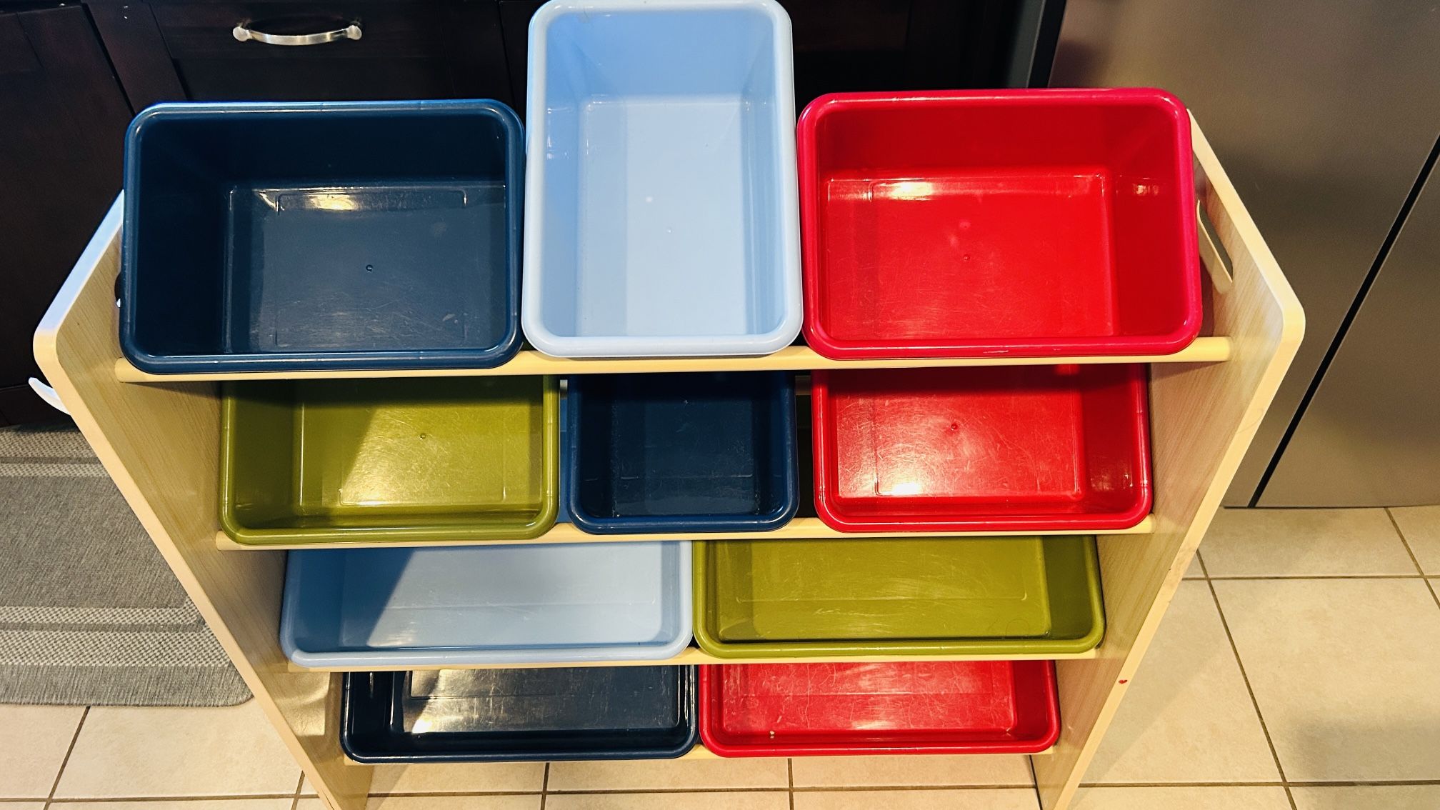Toy Storage Organizer With Bins