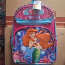 DISNEY PRINCESS ARIEL BACKPACK 16 INCHES TALL 