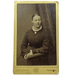 Antique Victorian Era Photograph Women 1880s Olaf K Enovig Trondhjem