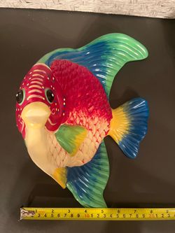 Vintage Mexican Ceramic Wall Fish