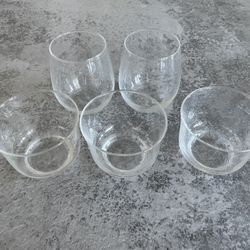 5 Glass Cups Set