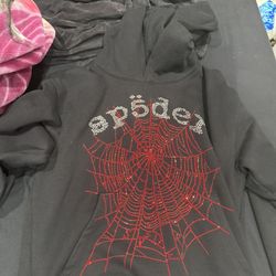 Sp5der Rhinestone OG Web V2 Hoodie
