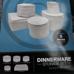 Five Piece Dinnerware Or Any Storage Container That Zip Up With Cushion Dividers