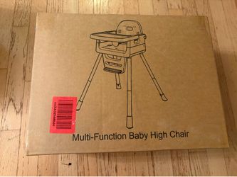 NEW Foldable Baby High Chair – Adjustable Tray & Footrest, Easy to Clean