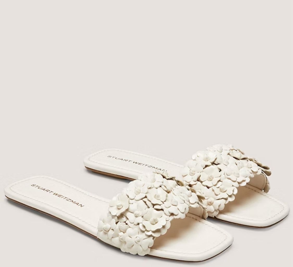 Stuart Weitzman Meadow Slide In Seashell