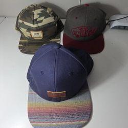 Vans Snapback Hat Cap Lot Of 3