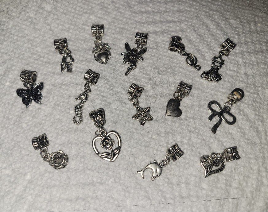 (14) New Charms For Bracelet Or Necklace