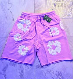 Denim Tears Pink Wreath Shorts Size Large