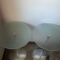 Glass Mini Tables Adjustable To Your Preferred Height 