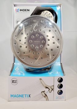 Magnetix 6-spray 6.75 in. Dual Shower Head and Adjustable Handheld in Spot Resist Brushed Nickel

