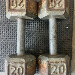Metal Hex Dumbbells 2-20 Lbs