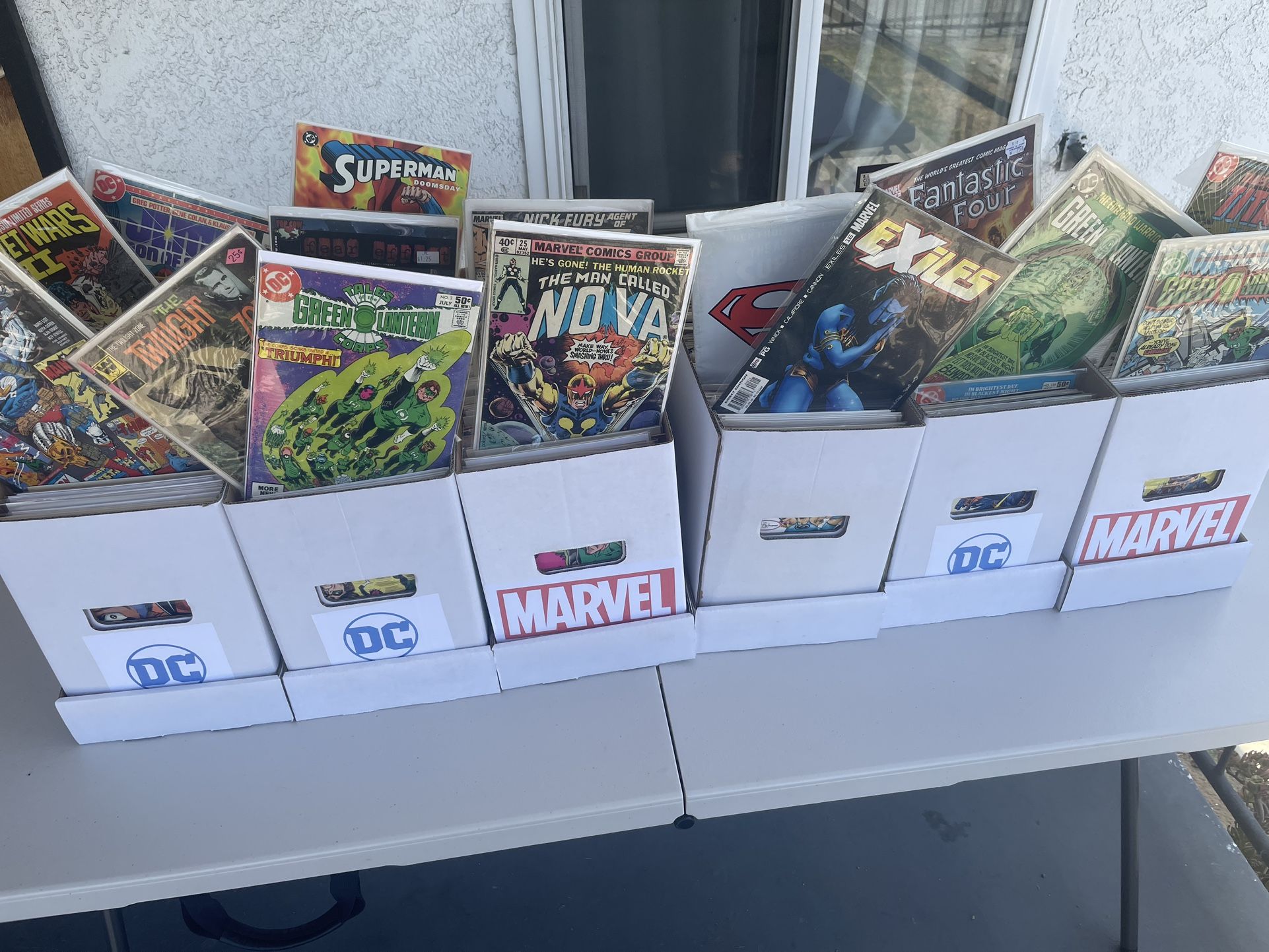 6 Short Boxes Of Comic Books