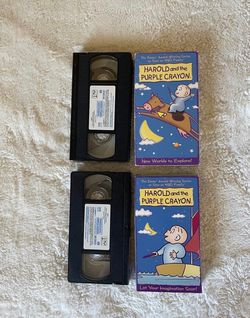 Rare Harold and the purple crayon VHS movies tape both for $30 cash