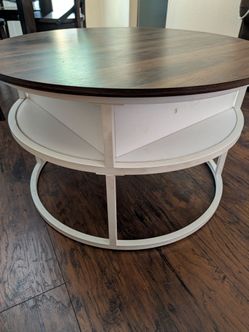 Coffee table lift top