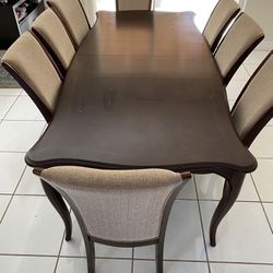 8 Chair Wooden Dinning Table & Chairs