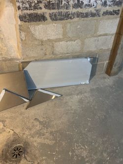 2 commercial stainless steel shelf’s