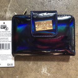 Nanette Lepore Metallic Blue Wallet