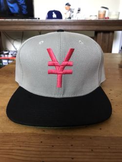 Pink Dolphin “Chris Brown edition” leather strap-back hat