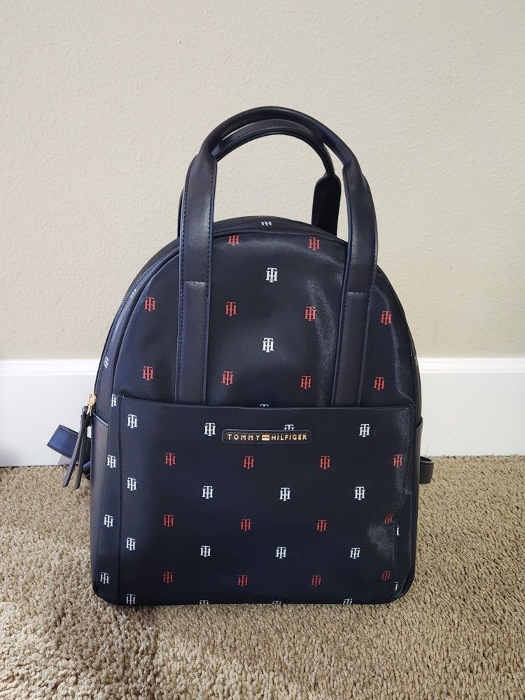 Tommy Hilfiger Nylon Dome Backpack--Dark Blue NWT