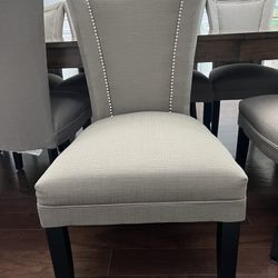 Havertys Gray studded parson Chairs for Sale in Riverview FL OfferUp