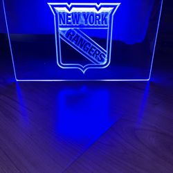 NEW YORK RANGERS LED NEON BLUE LIGHT SIGN 8x12
