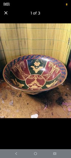 Vintage Andrea by Sadek porcelain decorative handpainted bowl