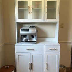 71” JUMMICO Cabinet/Coffe Bar, White 