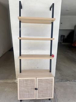 Rattan Bookshelf Ladder