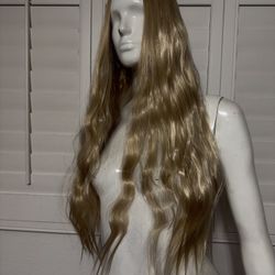 New Long Blonde Wig Hair Costume Dress Up 