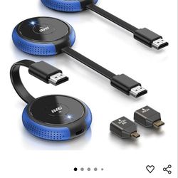 TIMBOOTECH 4K Wireless HDMI 2 Transmitters & 1 Receiver, 2.4/5.8GHz HDMI Wireless Multiple TX