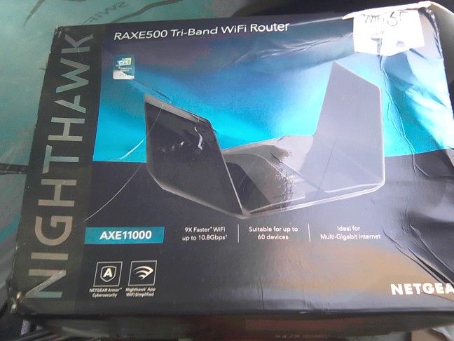 Nighthawk RAXE500 Tri-Band WiFi 6E Router 