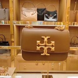 NWT Authentic Tory Burch Eleanor Small Shoulder Bag Moose