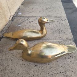Vintage Brass Ducks